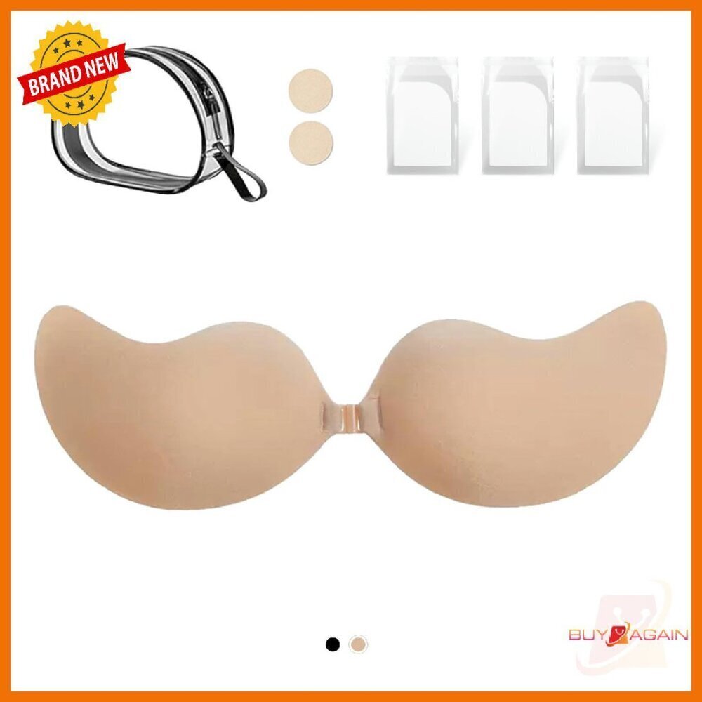 Reusable Silicone Adhesive Bra Strapless Push-Up Backless Dress